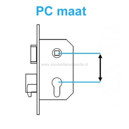 Nemef 699 zelfvergrendelend paniekslot met wisselfunctie E - DR. 1+3 - doornmaat 60 PC 72 - voorplaat afgerond 24x235 mm - EN179 - Afbeelding 5