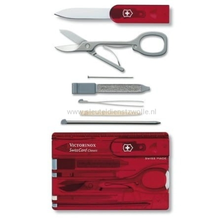 Victorinox Swisscard transparant rood - Afbeelding 2
