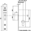 Nemef 4128/18 Veiligheidsbijzetsmaldeurslot 45 mm - Afbeelding 2