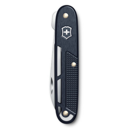Victorinox Onefold Alox Zakmes, Donkerblauw, 93 mm, 2 Functies 14 Victorinox Onefold Alox zakmes donkerblauw 93 mm met groot RVS lemmet en draagclip