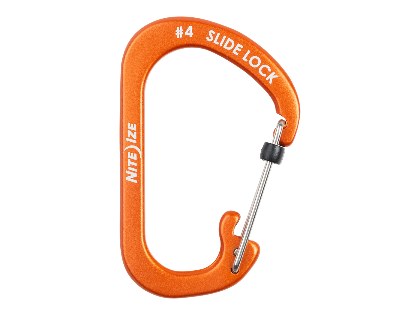 Nite Ize SlideLock Karabijnhaak Aluminium #4, Oranje 1 Nite Ize SlideLock Karabijnhaak Aluminium #4, Oranje
