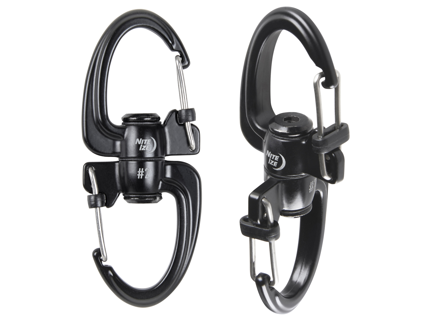 Nite Ize S-Biner 360 Karabijnhaak #2, Zwart 1 Nite Ize S-Biner 360 Karabijnhaak #2, Zwart